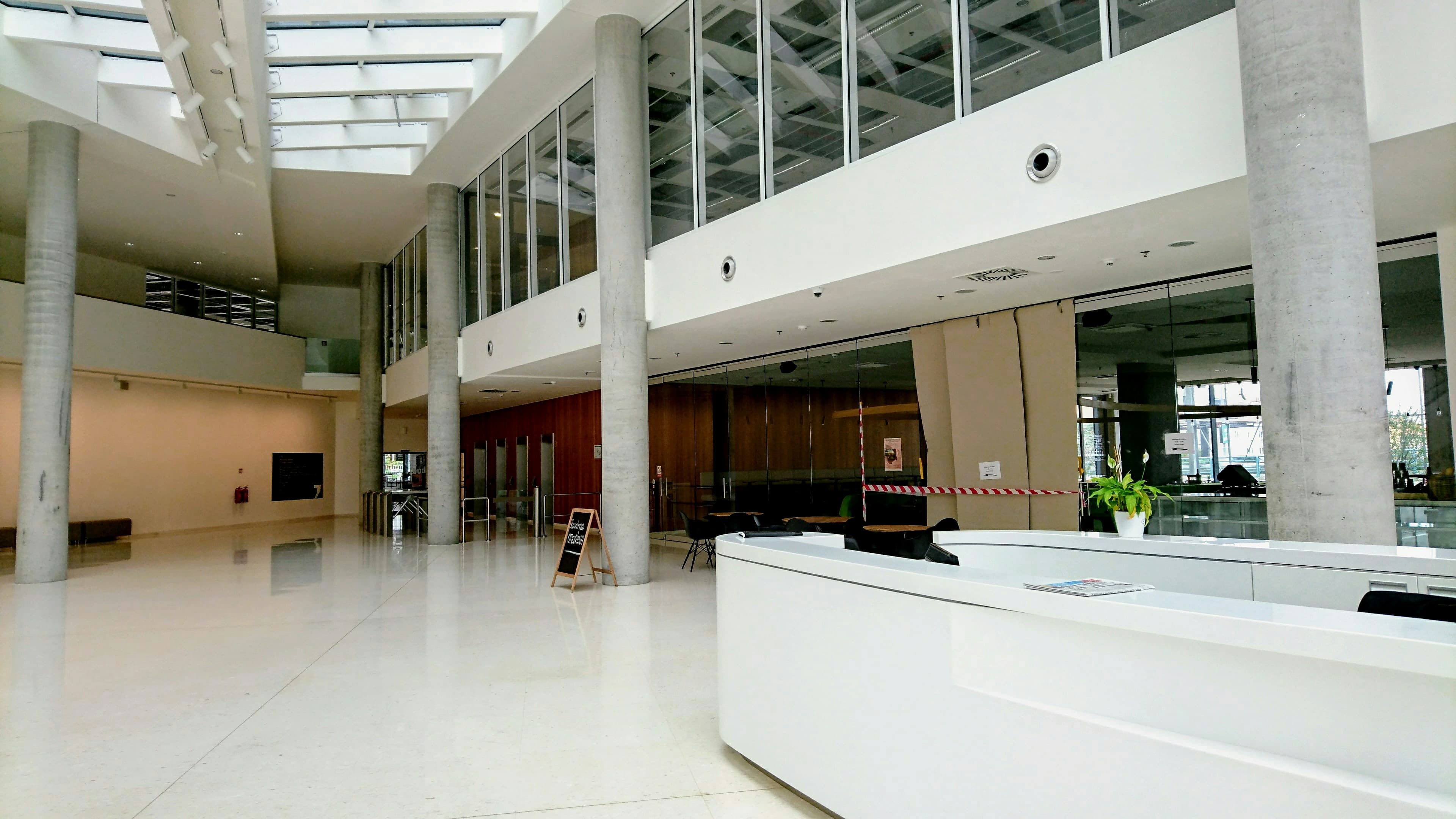 stock image of reception area